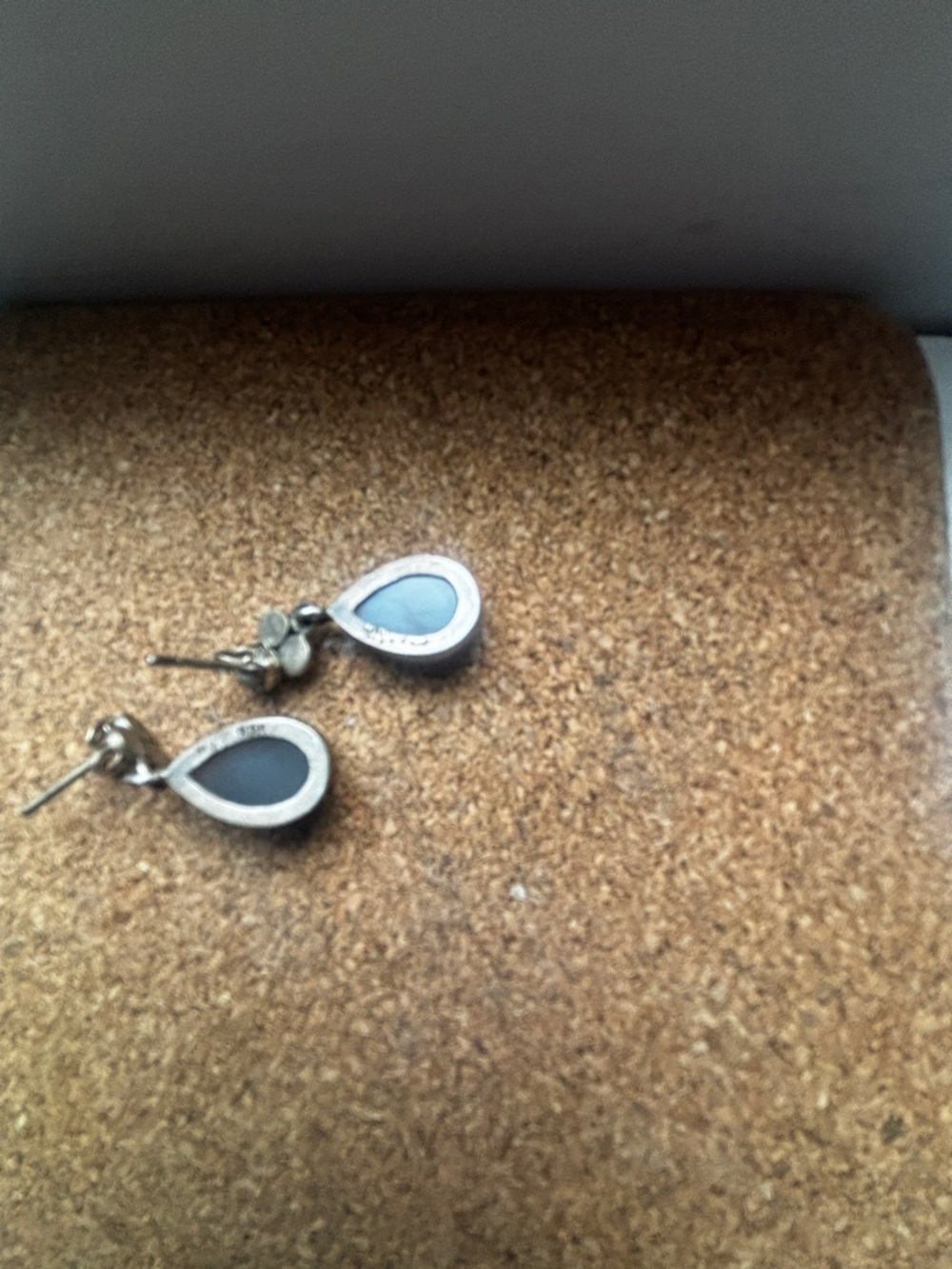 Jane Diaz Sterling Silver Teardrop Earrings with Stone - Picture 8 of 9